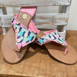 Simply Southern Stylish Pink Pineapple Sandals
